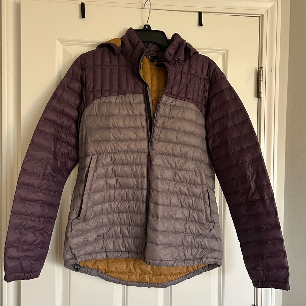 Women's Purple and Gray Puffer Jacket